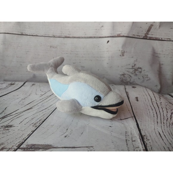 Dolphin Stuffed Animal Plush Turks And Caicos 7 Inches - Picture 1 of 4